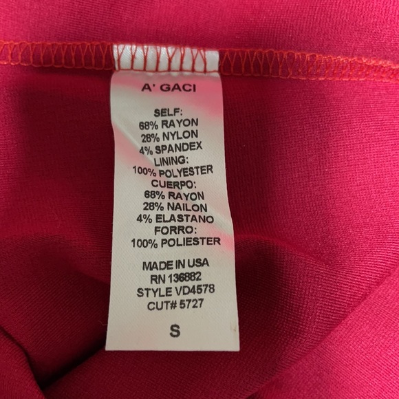 EUC Agaci Small Dark Red Dress B5-82 - Picture 5 of 6